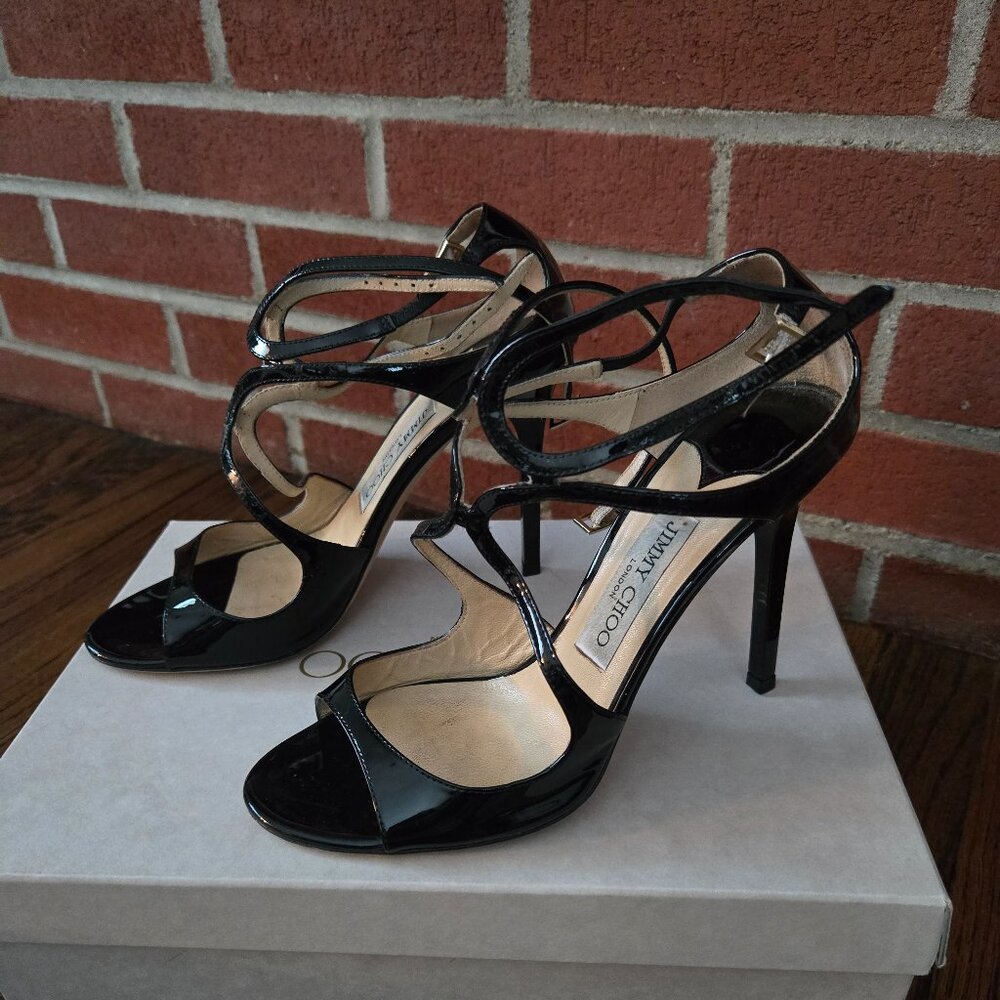 Jimmy choo black patent heels